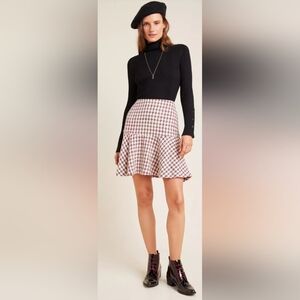 Anthropologie Maeve Bobbie Plaid Flounced Mini Skirt, VGUC, Size 6